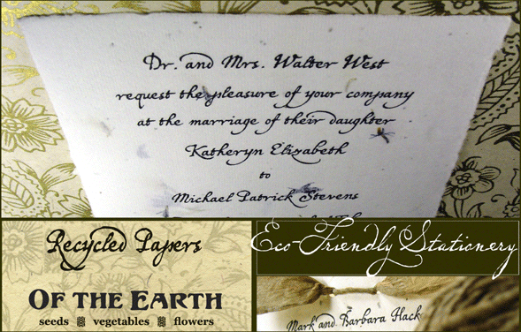 Earth Friendly Invitations from Handmade Papers